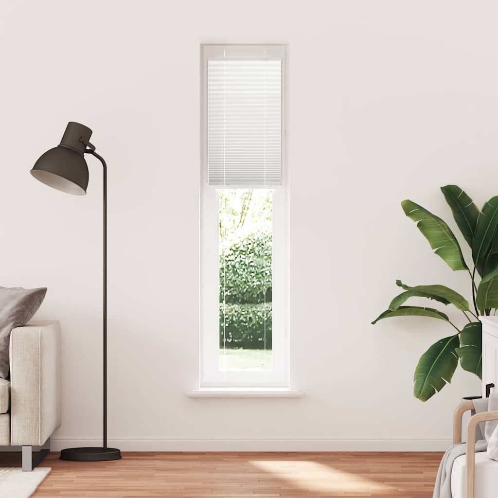vidaXL Roleta plisowana biała 40x200 cm Szerokość tkaniny 39,4cm