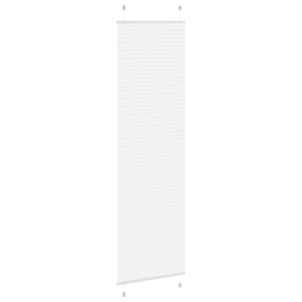 vidaXL Roleta plisowana biała 65x200 cm Szerokość tkaniny 64,4cm