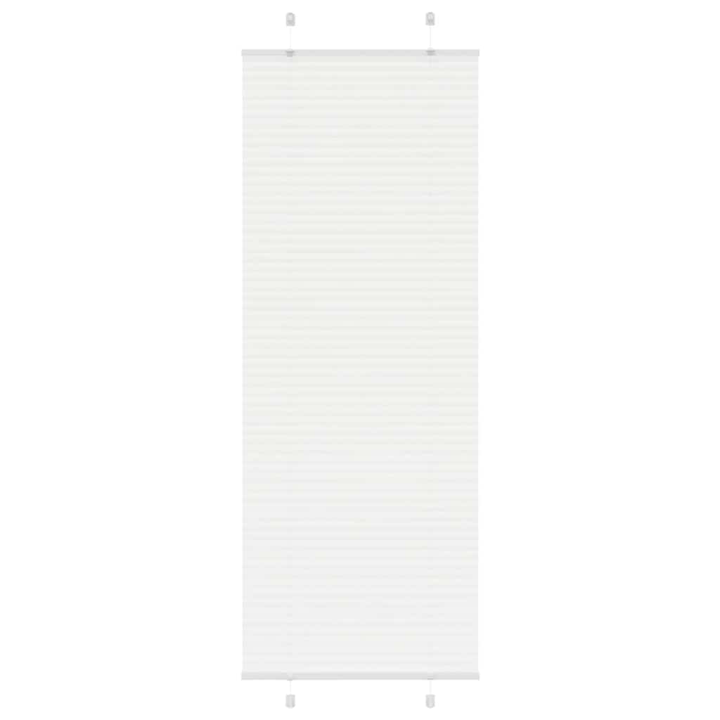 vidaXL Roleta plisowana biała 75x200 cm Szerokość tkaniny 74,4 cm