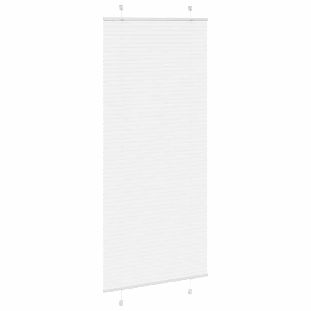 vidaXL Roleta plisowana biała 85x200 cm Szerokość tkaniny 84,4 cm