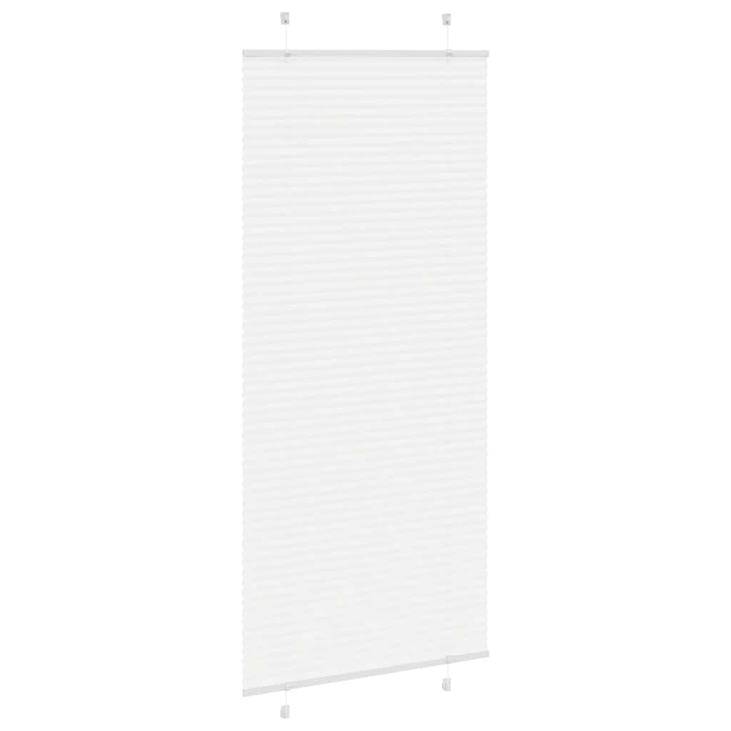 vidaXL Roleta plisowana biała 85x200 cm Szerokość tkaniny 84,4 cm