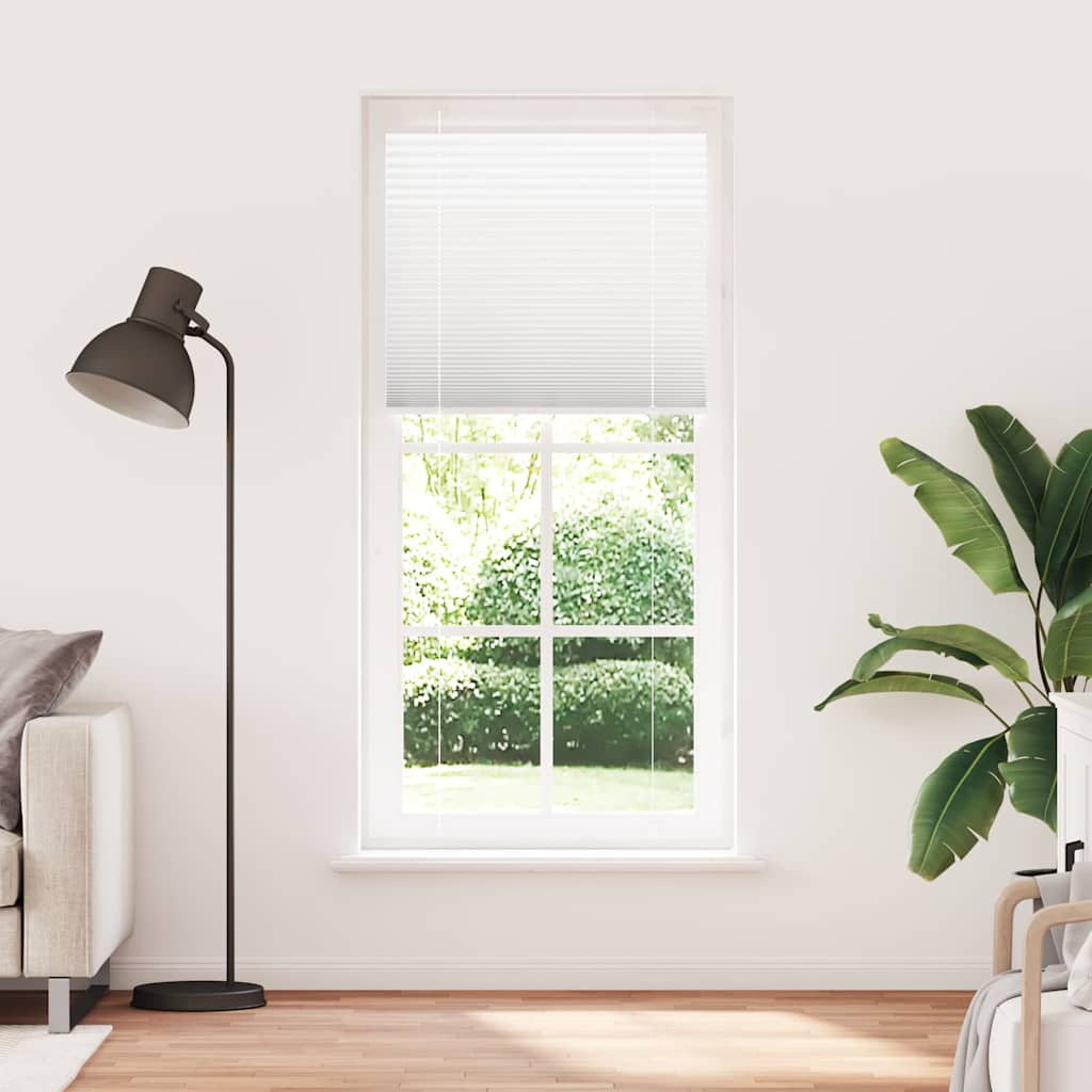 vidaXL Roleta plisowana biała 90x200 cm Szerokość tkaniny 89,4 cm