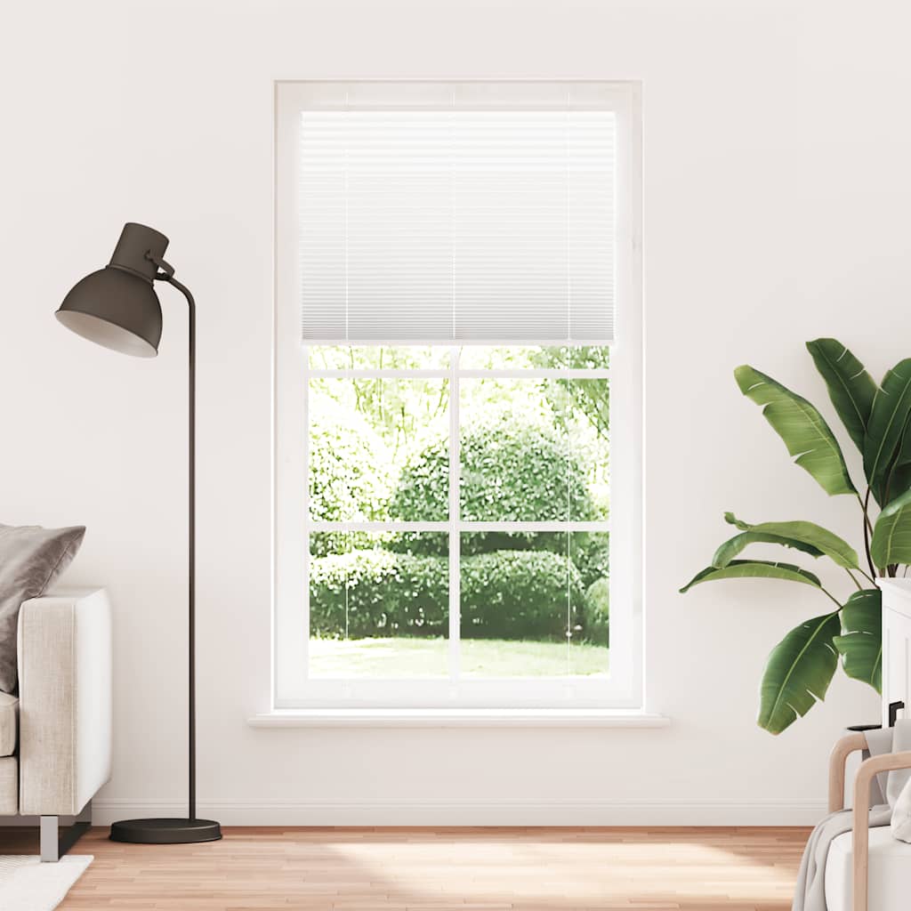 vidaXL Roleta plisowana biała 105x200 cm Szerokość tkaniny 104,4 cm