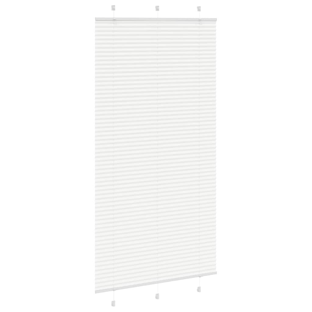 vidaXL Roleta plisowana biała 105x200 cm Szerokość tkaniny 104,4 cm