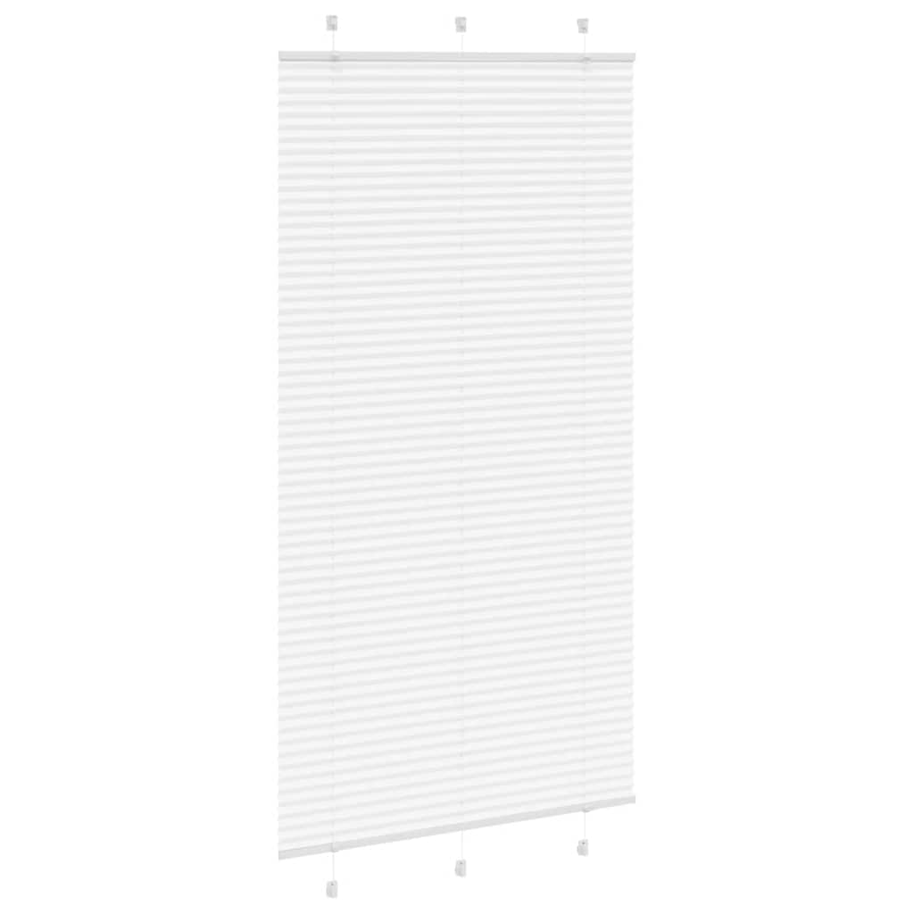 vidaXL Roleta plisowana biała 110x200 cm Szerokość tkaniny 109,4 cm