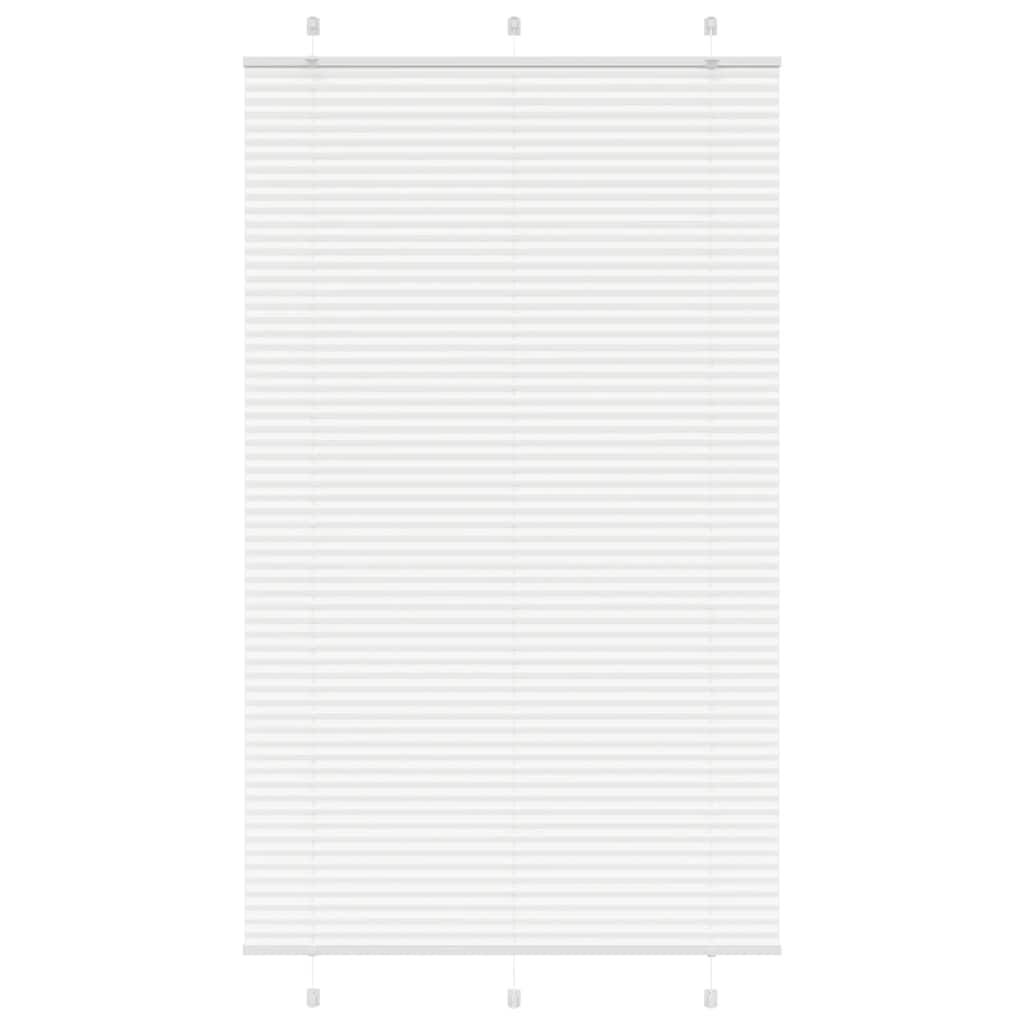 vidaXL Roleta plisowana biała 115x200 cm Szerokość tkaniny 114,4 cm