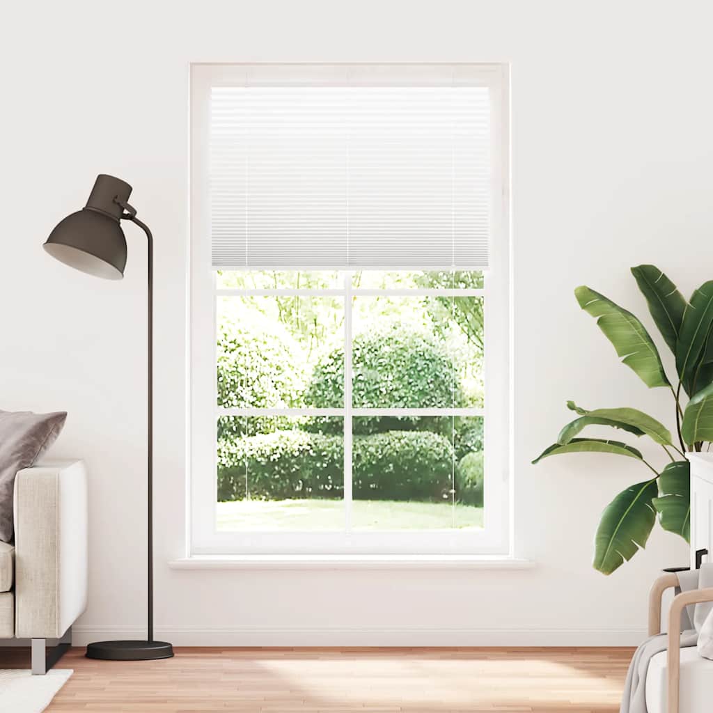 vidaXL Roleta plisowana biała 115x200 cm Szerokość tkaniny 114,4 cm