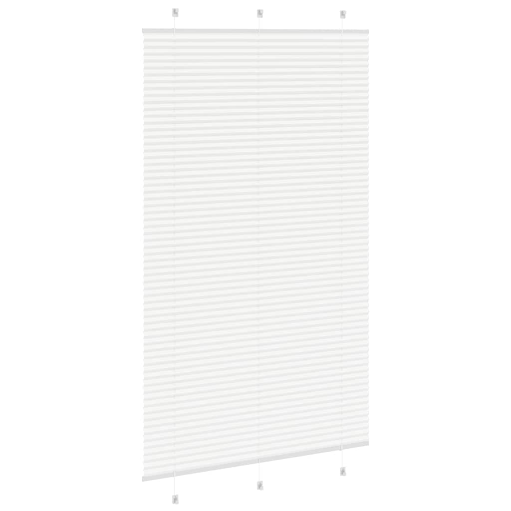 vidaXL Roleta plisowana biała 115x200 cm Szerokość tkaniny 114,4 cm