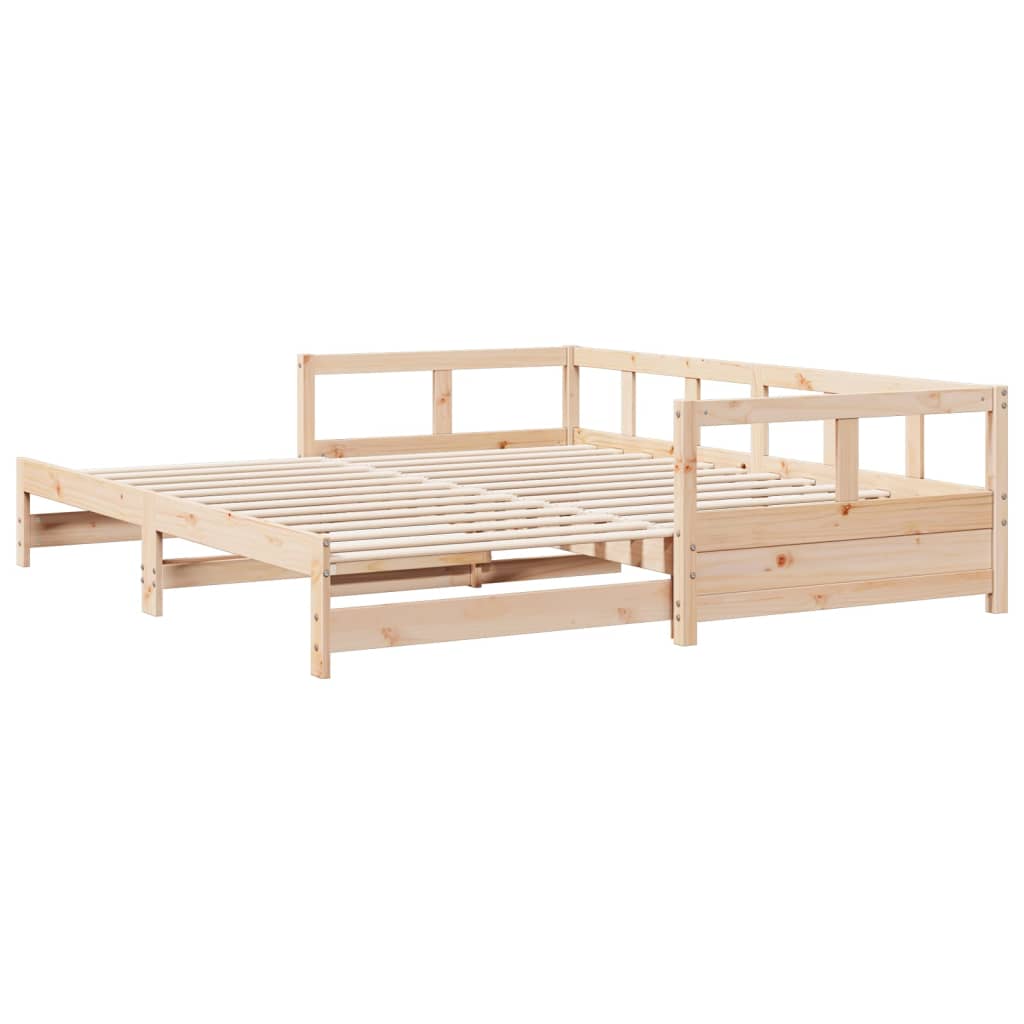 vidaXL Łóżko dzienne bez materaca, 90x190 cm, lite drewno sosnowe