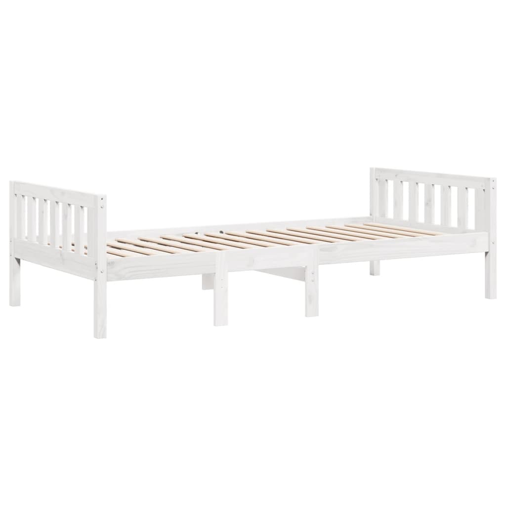 vidaXL Łóżko dziecięce bez materaca, białe, 80x200 cm, drewno sosnowe