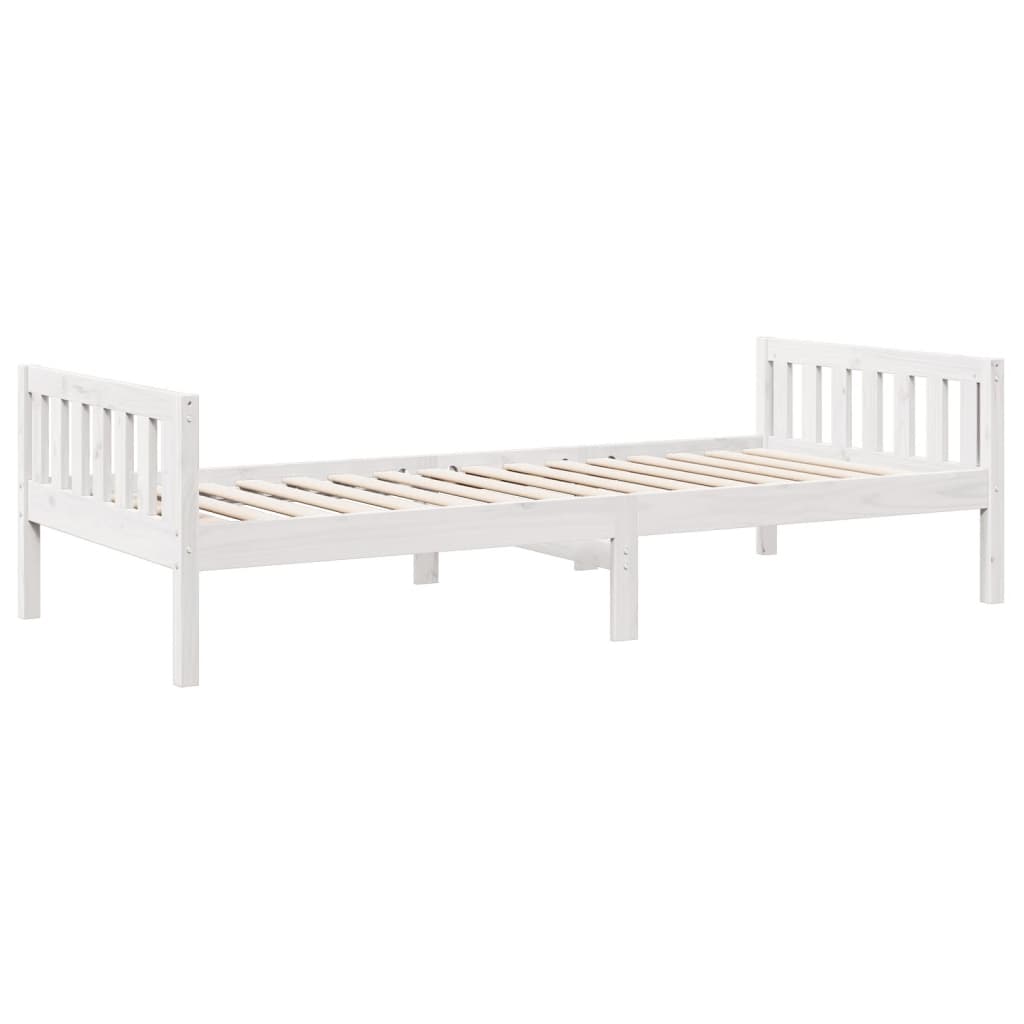 vidaXL Łóżko dziecięce bez materaca, białe, 80x200 cm, drewno sosnowe