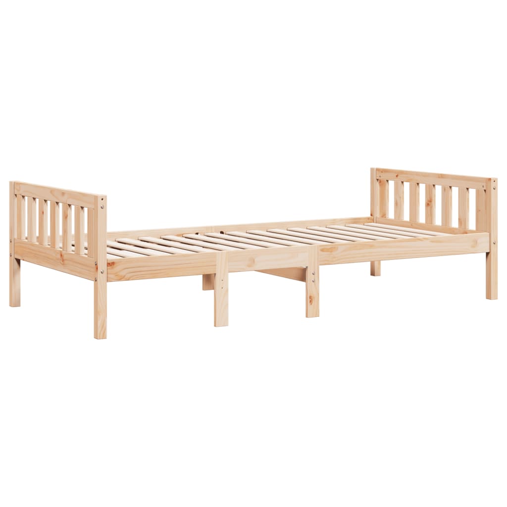 vidaXL Łóżko dziecięce bez materaca, 75x190 cm, lite drewno sosnowe