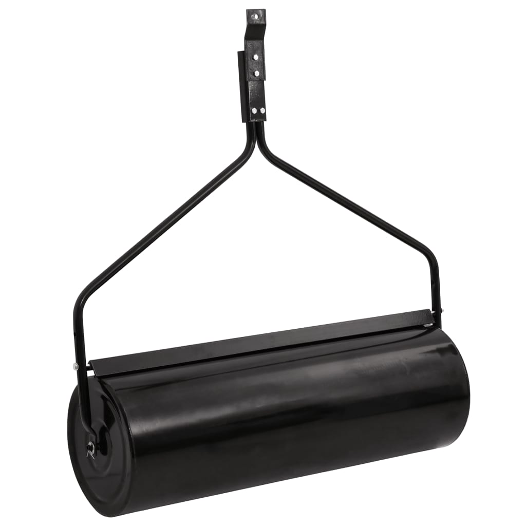 vidaXL Walec do trawnika do ciągnięcia z aeratorem, czarny, 63 L, żelazo