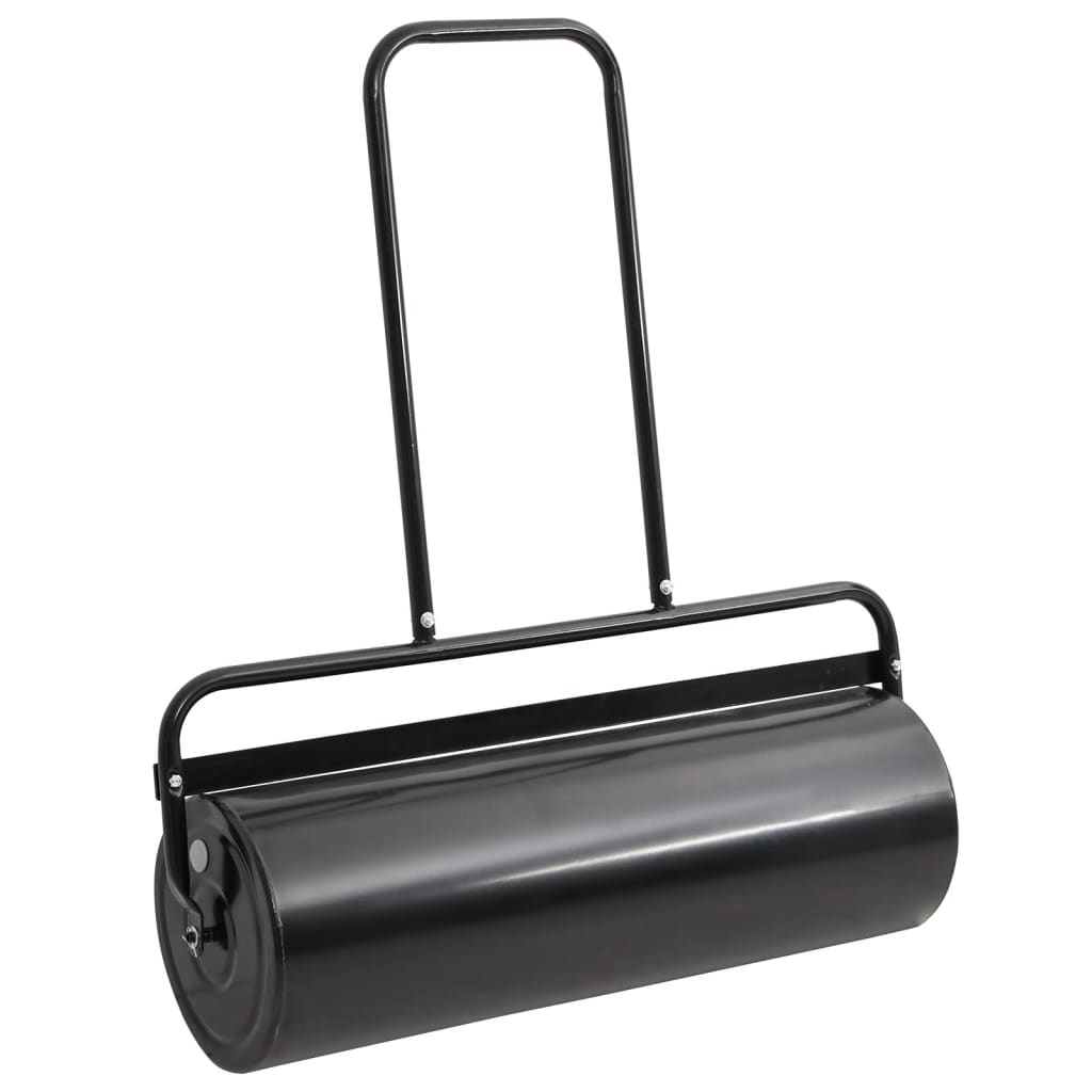 vidaXL Walec do trawnika do ciągnięcia z aeratorem, czarny, 63 L, żelazo i stal