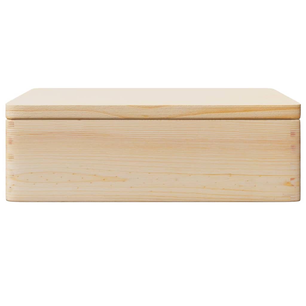 vidaXL Skrzynka drewniana z pokrywką, 40x30x13 cm, lite drewno sosnowe