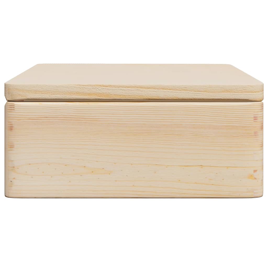 vidaXL Skrzynka drewniana z pokrywką, 40x30x13 cm, lite drewno sosnowe