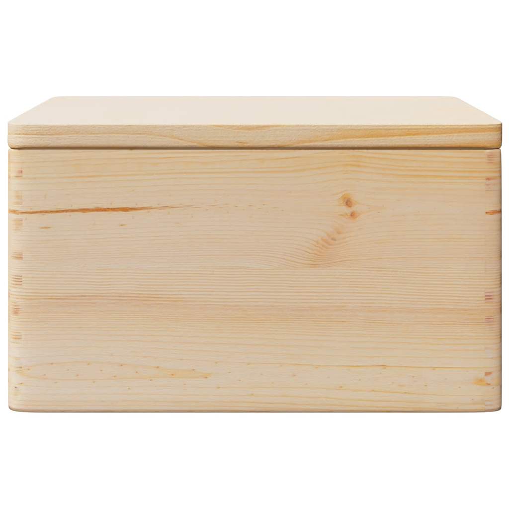 vidaXL Skrzynka drewniana z pokrywką, 40x30x23 cm, lite drewno sosnowe