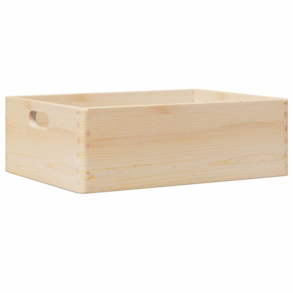 vidaXL Skrzynka drewniana z uchwytami, 40x30x13cm, lite drewno sosnowe