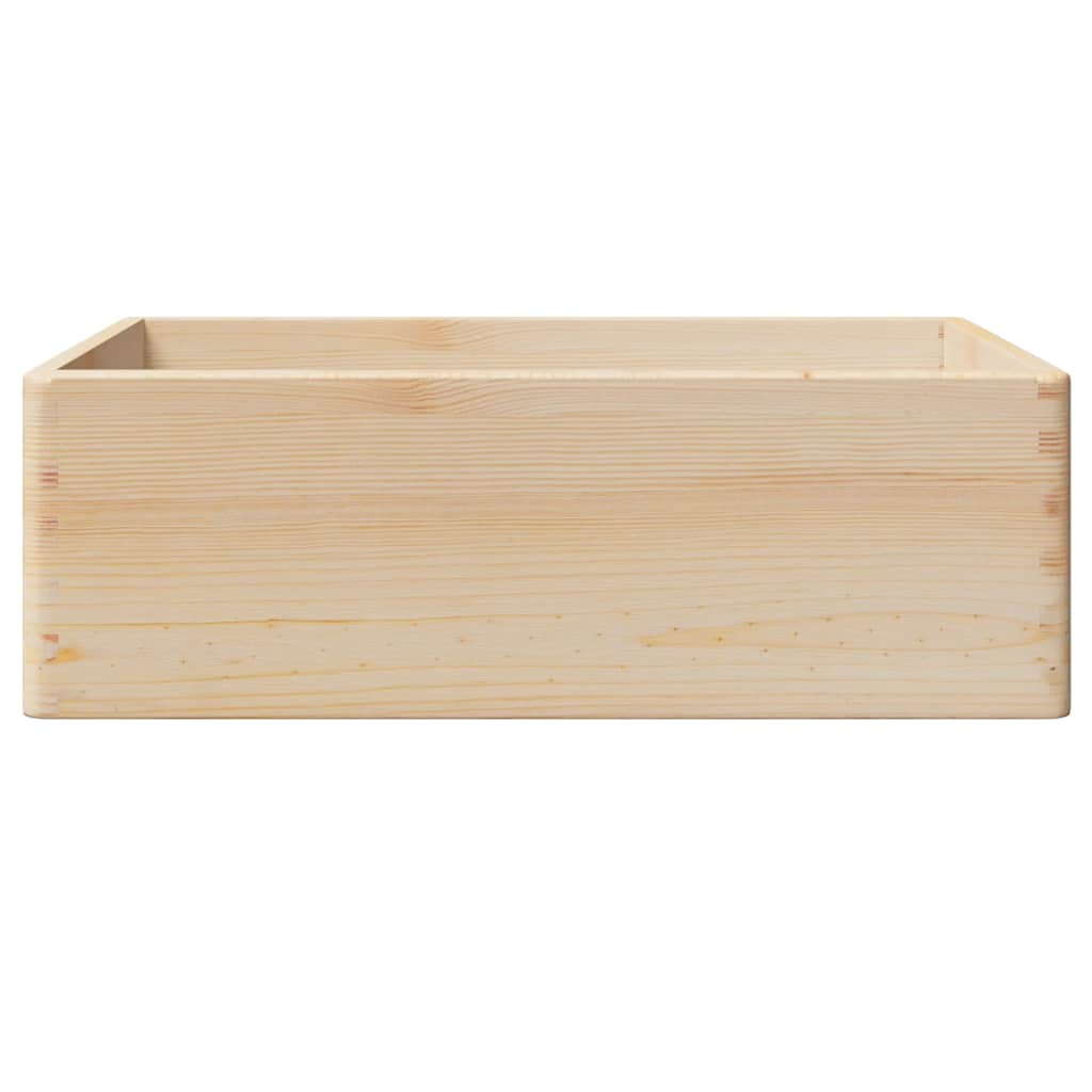 vidaXL Skrzynka drewniana z uchwytami, 40x30x13cm, lite drewno sosnowe