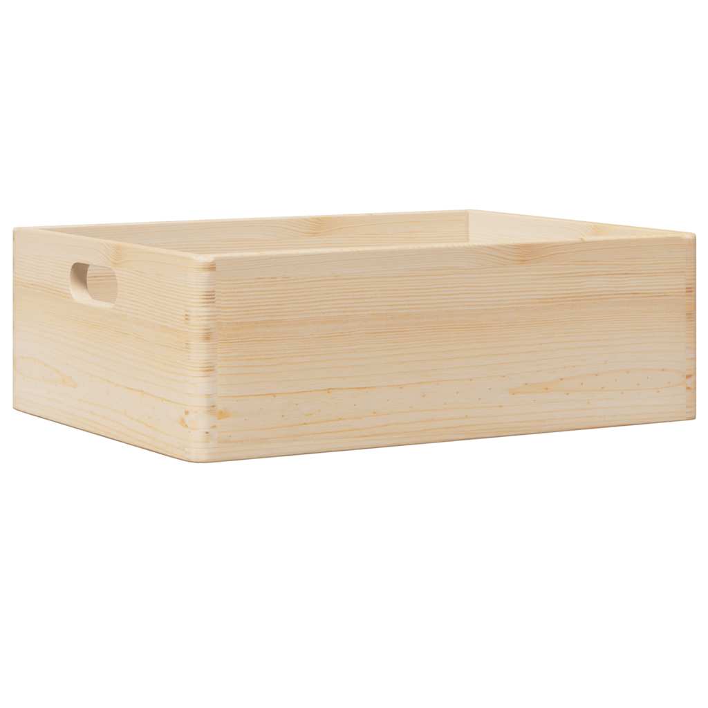 vidaXL Skrzynka drewniana z uchwytami, 40x30x13cm, lite drewno sosnowe
