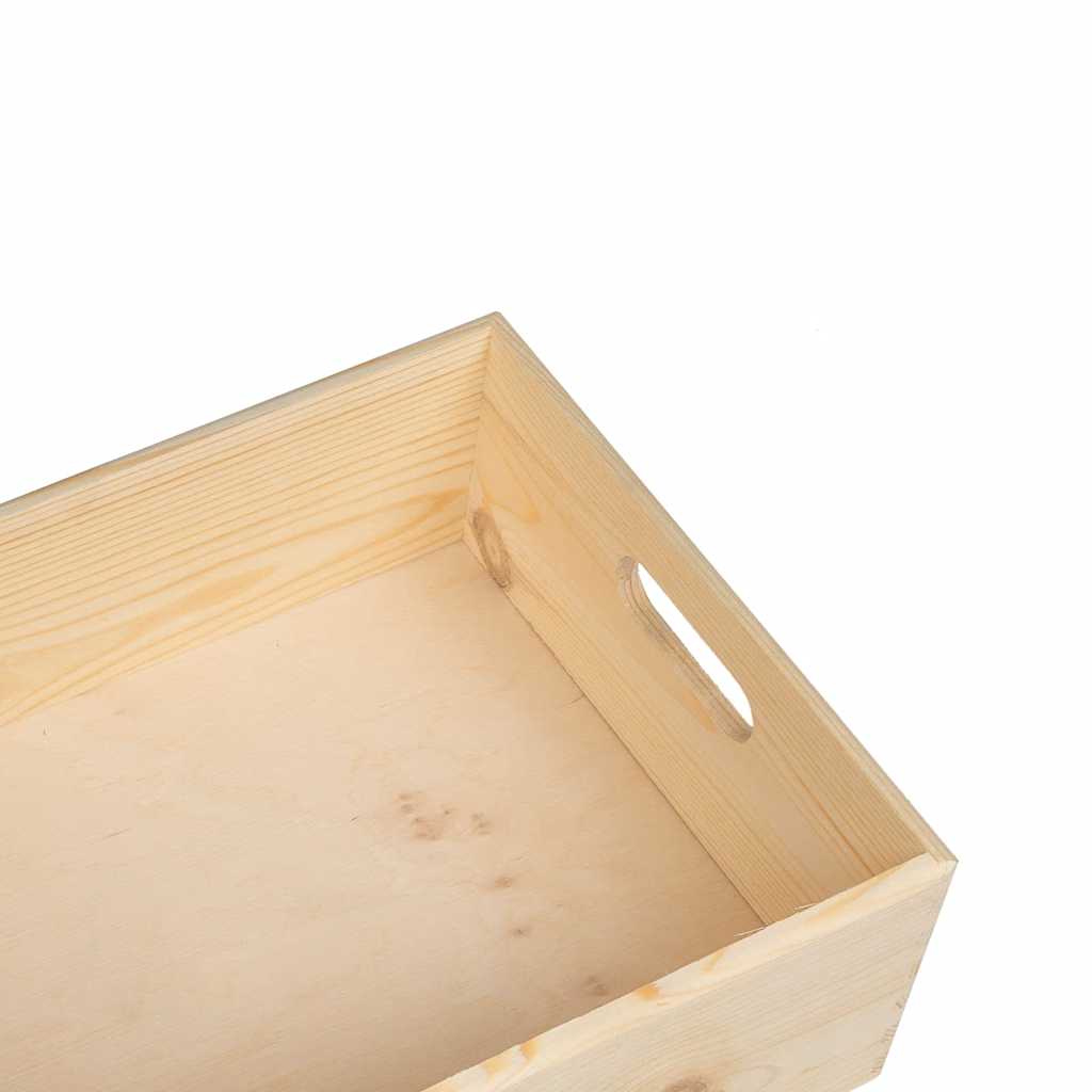 vidaXL Skrzynka drewniana z uchwytami, 40x30x13cm, lite drewno sosnowe