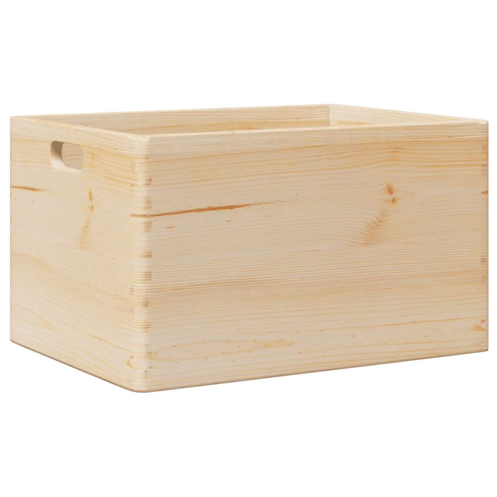 vidaXL Skrzynka drewniana z uchwytami, 40x30x23cm, lite drewno sosnowe