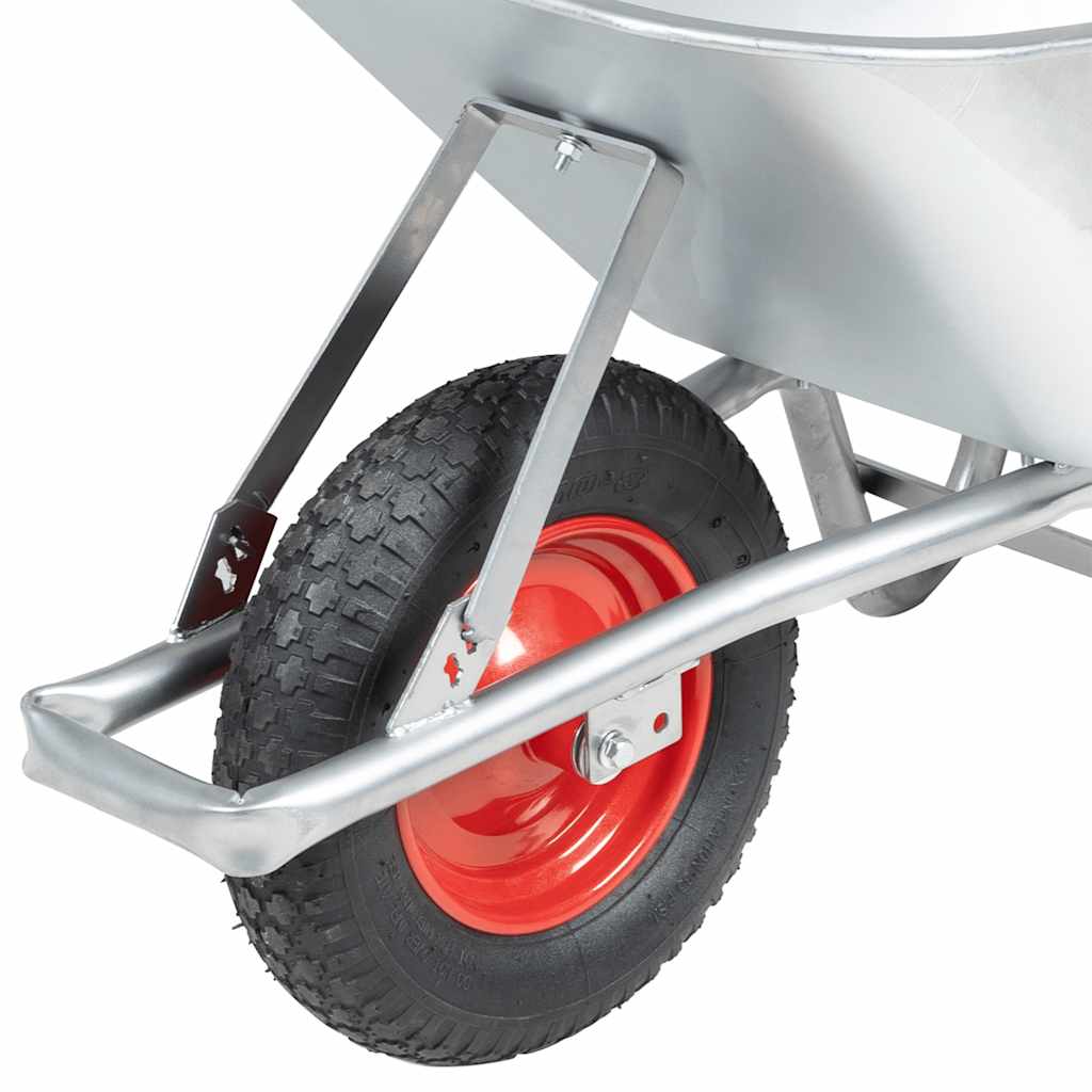 vidaXL Taczka, 90 L, 150 kg, galwanizowana stal i plastik