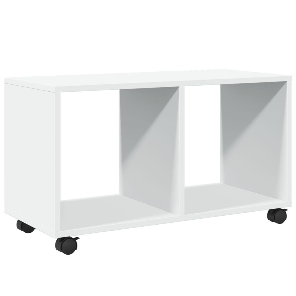 vidaXL Szafka na kółkach, biała 72x33x42,5 cm, materiał drewnopochodny