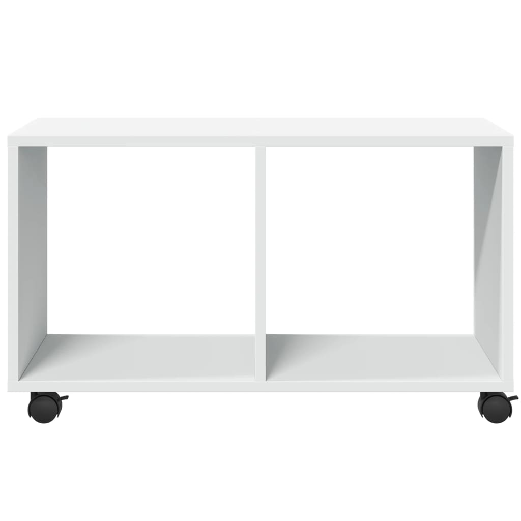 vidaXL Szafka na kółkach, biała 72x33x42,5 cm, materiał drewnopochodny