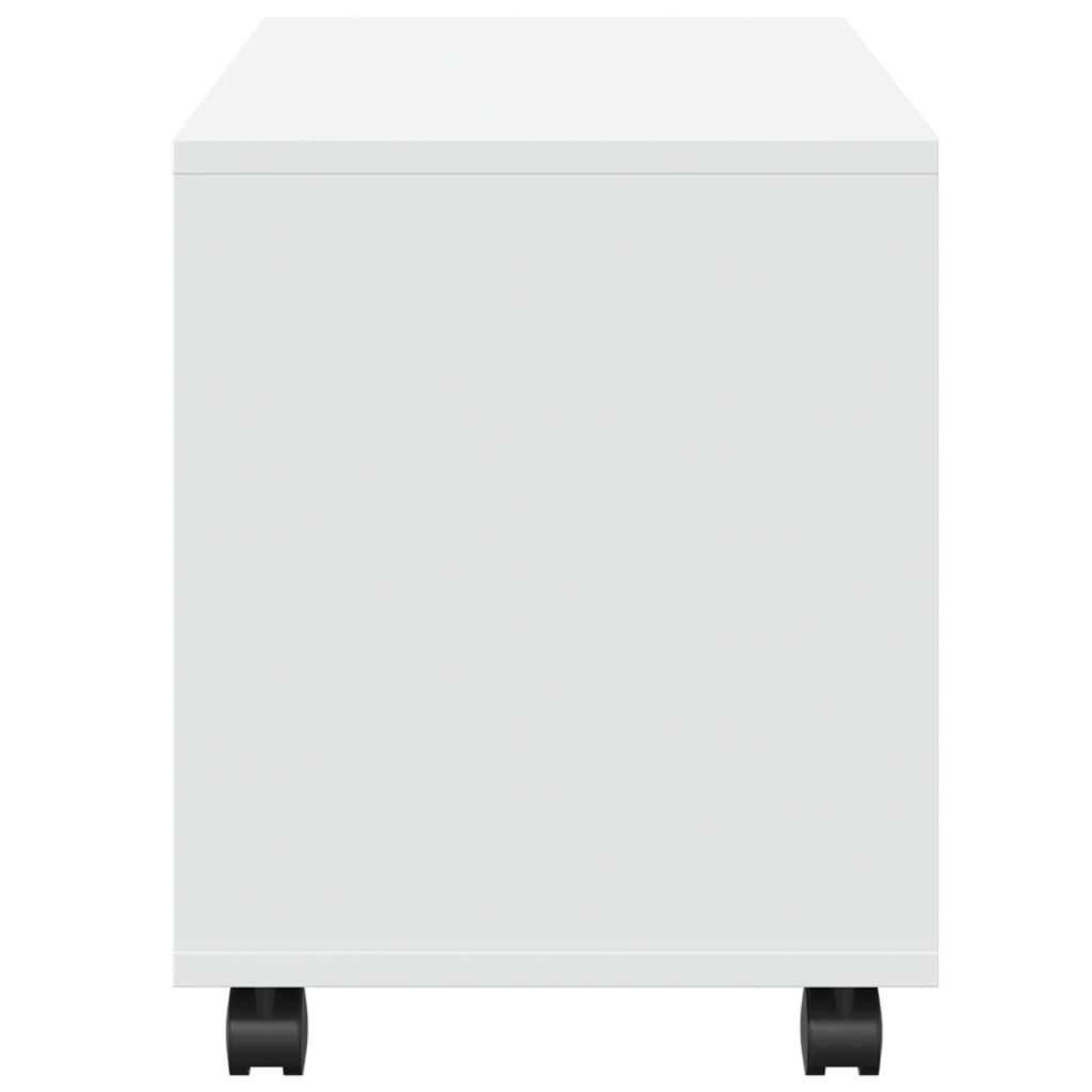 vidaXL Szafka na kółkach, biała 72x33x42,5 cm, materiał drewnopochodny
