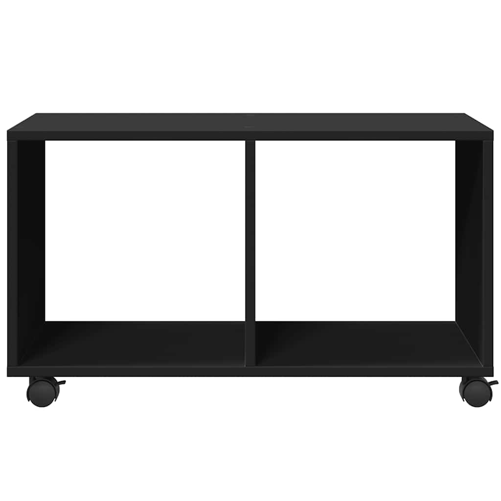 vidaXL Szafka na kółkach, czarna, 72x33x42,5 cm