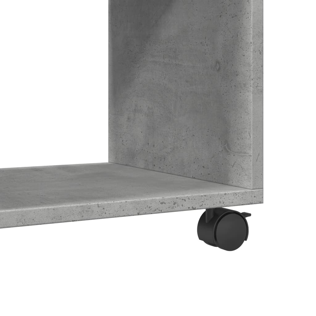 vidaXL Szafka na kółkach, szarość betonu, 72x33x42,5 cm