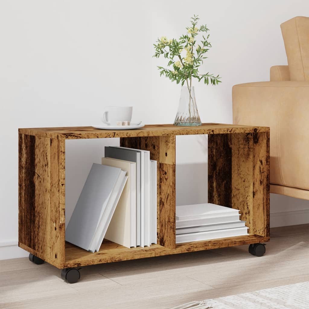 vidaXL Szafka na kółkach, stare drewno, 72x33x42,5 cm
