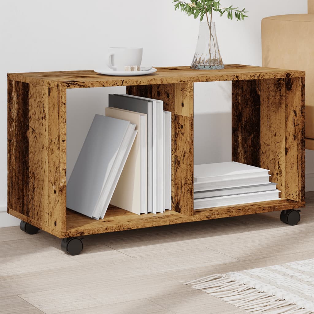 vidaXL Szafka na kółkach, stare drewno, 72x33x42,5 cm