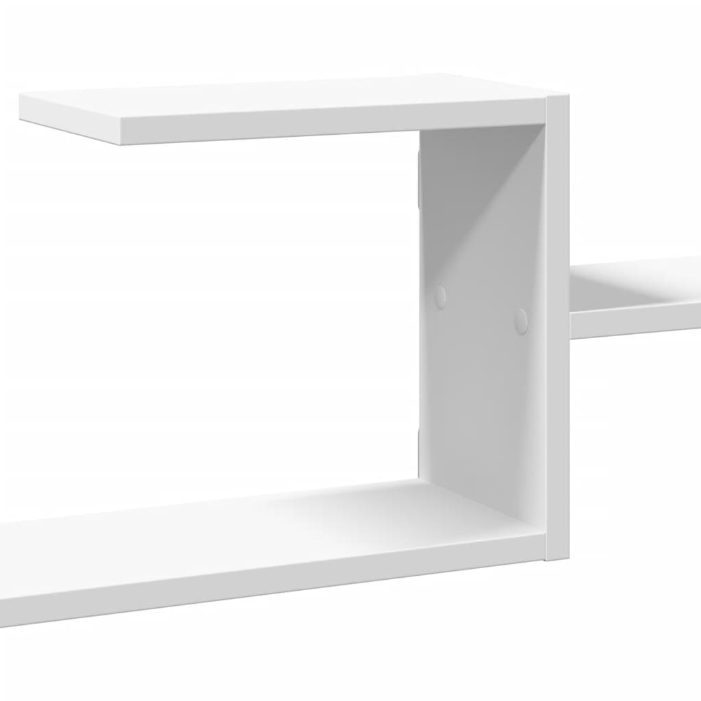 vidaXL Półka ścienna, biała, 104x15x49 cm, materiał drewnopochodny