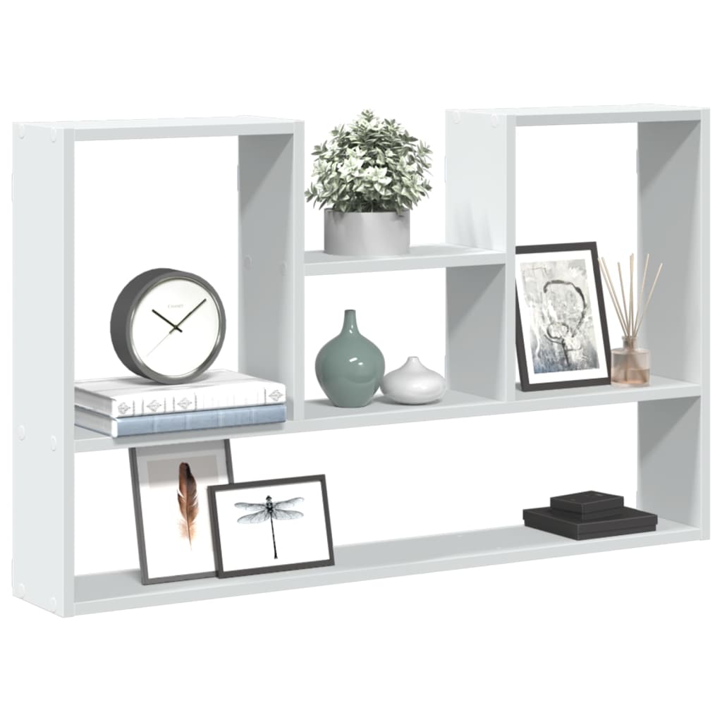 vidaXL Półka ścienna biała 99x15x60 cm Drewno konstrukcyjne