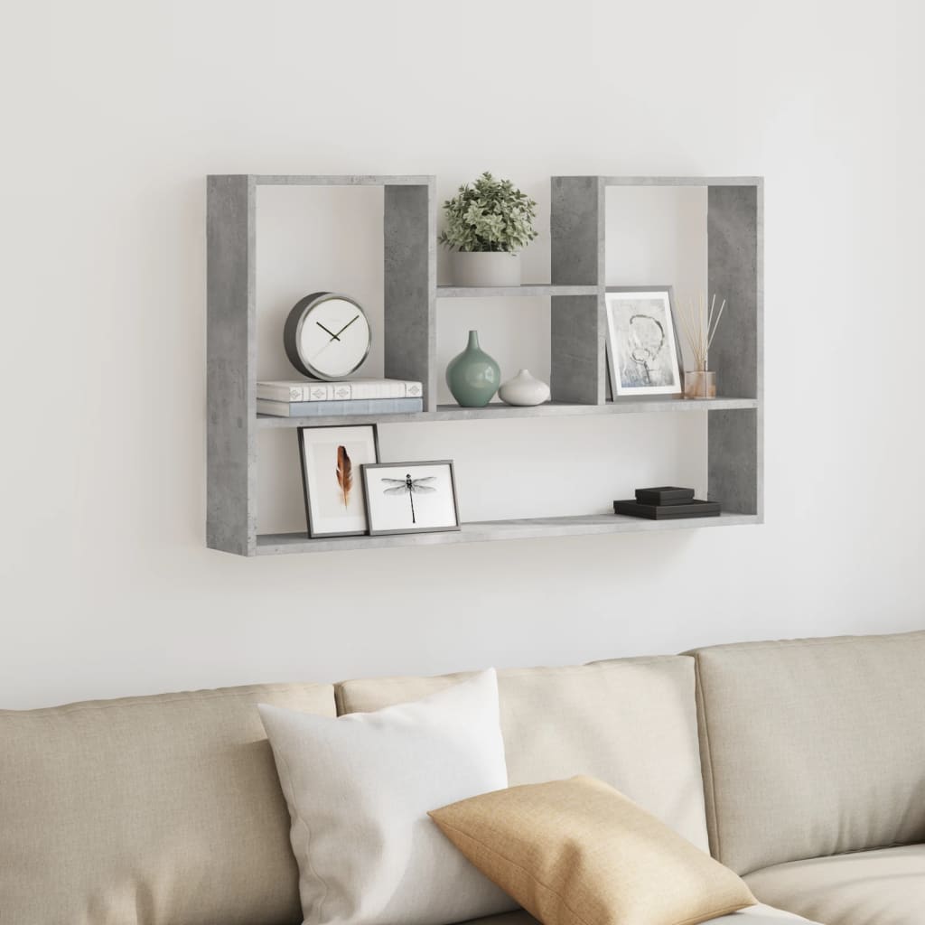 vidaXL Półka ścienna, szarość betonu, 99x15x60 cm