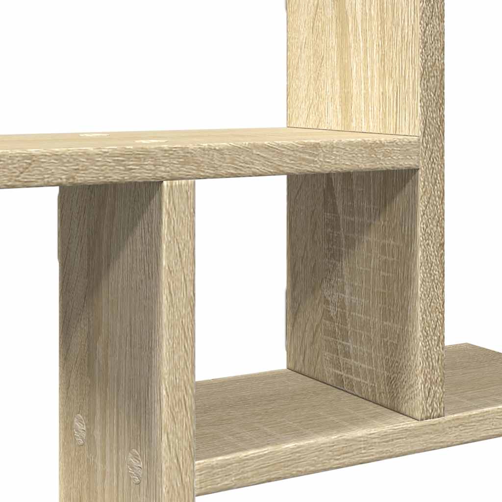 vidaXL Półki ścienne, 2 szt., dąb sonoma, 38x12x38 cm