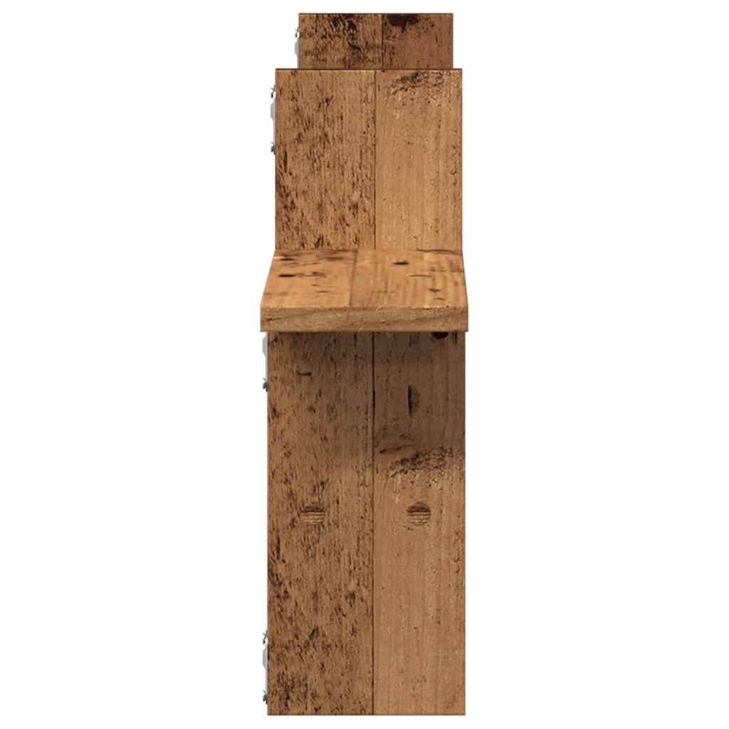 vidaXL Półki ścienne, 2 szt., stare drewno, 38x12x38 cm