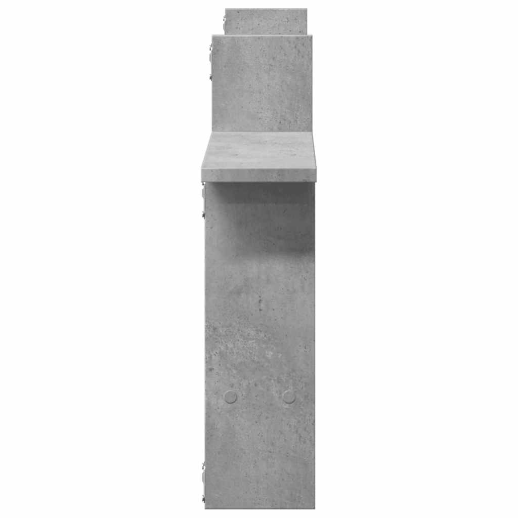 vidaXL Półki ścienne, 2 szt., szarość betonu, 50x12x50 cm