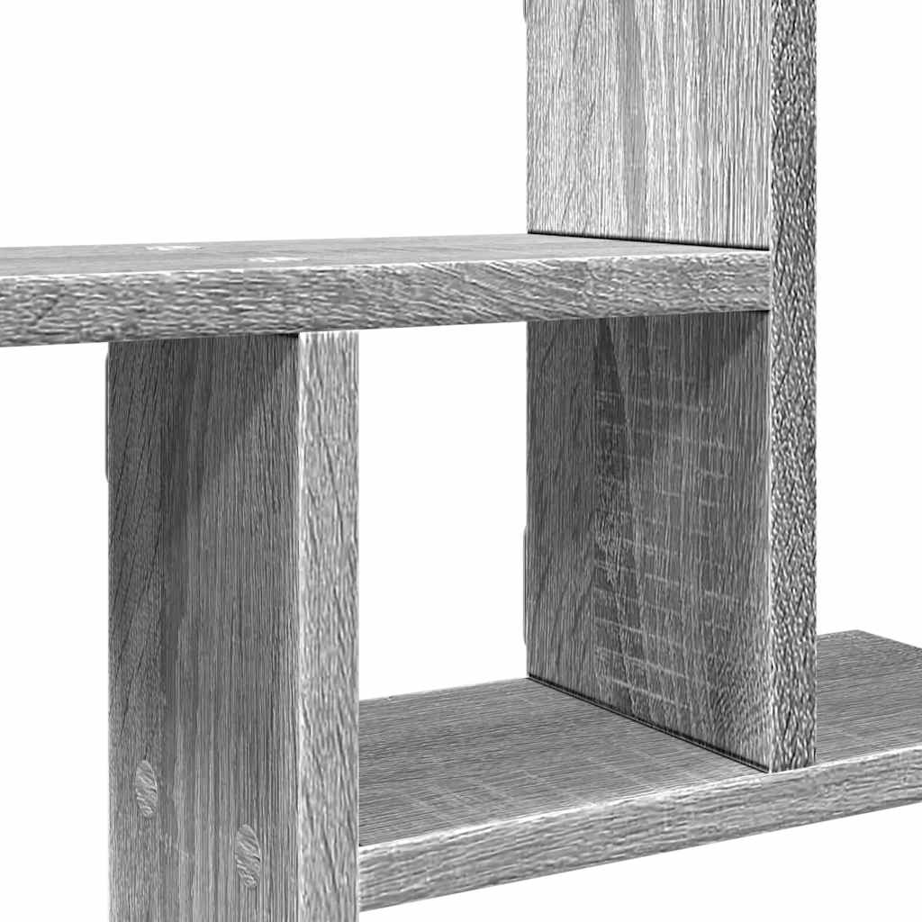 vidaXL Półki ścienne, 2 szt., szary dąb sonoma, 50x12x50 cm