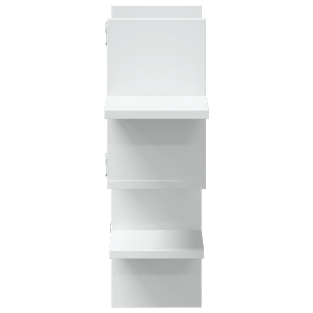 vidaXL Półka wisząca, biała, 124,5x18x60,5 cm, materiał drewnopochodny
