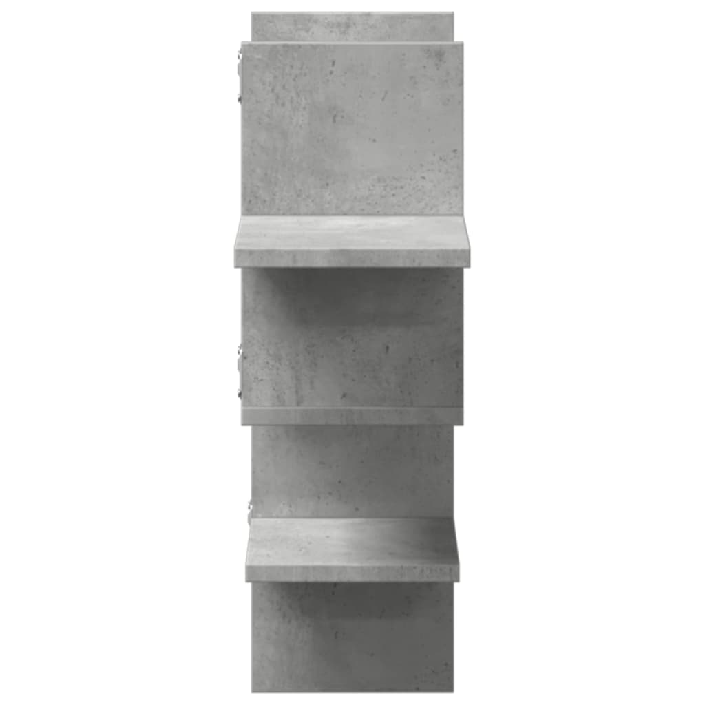vidaXL Półka ścienna, szarość betonu, 124,5x18x60,5 cm