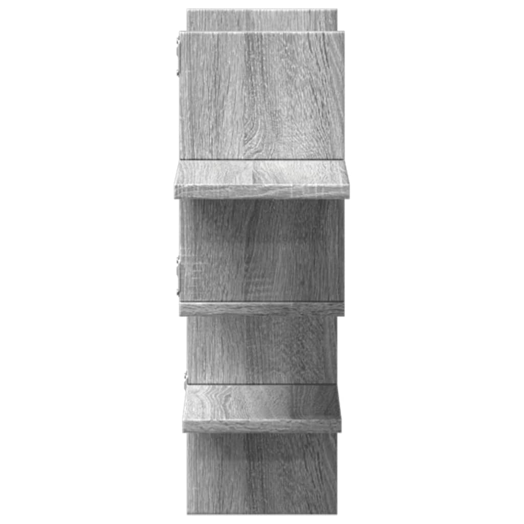 vidaXL Półka wisząca, szary dąb sonoma, 124,5x18x60,5 cm