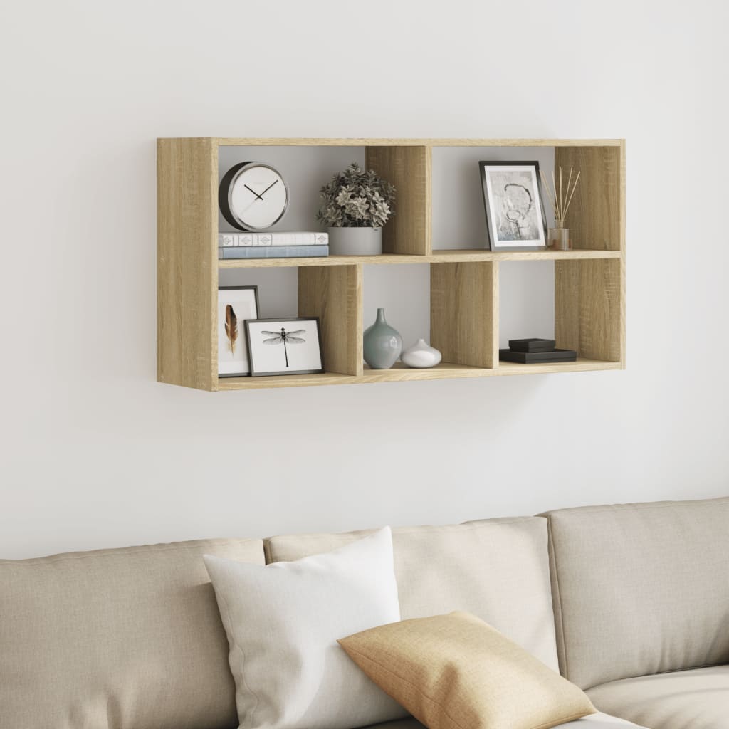 vidaXL Półka ścienna, dąb sonoma, 100x25x50 cm