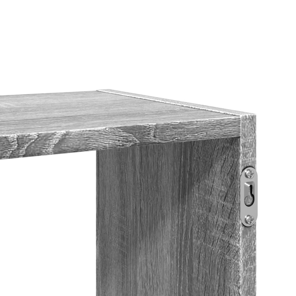 vidaXL Półka ścienna, szary dąb sonoma, 100x25x50 cm
