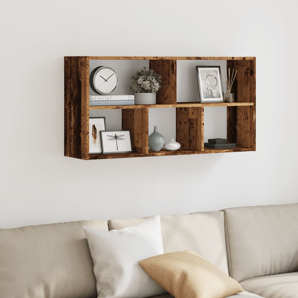 vidaXL Półka ścienna, stare drewno, 100x25x50 cm