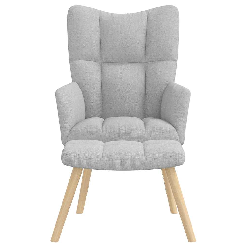 vidaXL Fotel relaksacyjny z podnóżkiem Cloud Grey Fabric