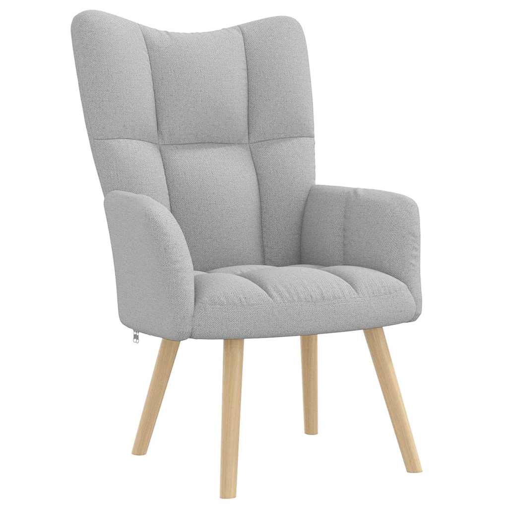 vidaXL Fotel relaksacyjny z podnóżkiem Cloud Grey Fabric