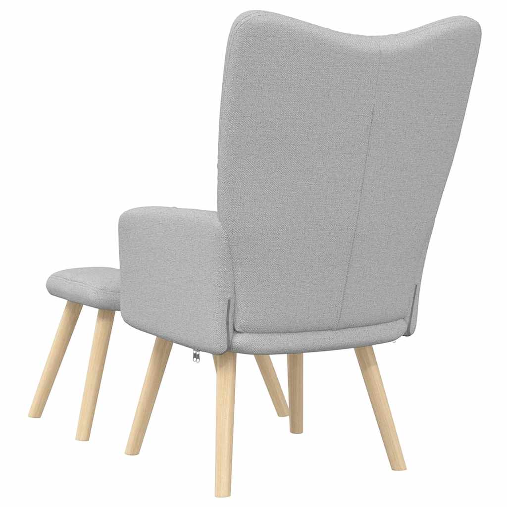 vidaXL Fotel relaksacyjny z podnóżkiem Cloud Grey Fabric